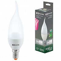 Лампа светодиодная WFC37-5 Вт-220 В -3000 К–E14 (свеча на ветру) |  код. SQ0340-0015 |  TDM